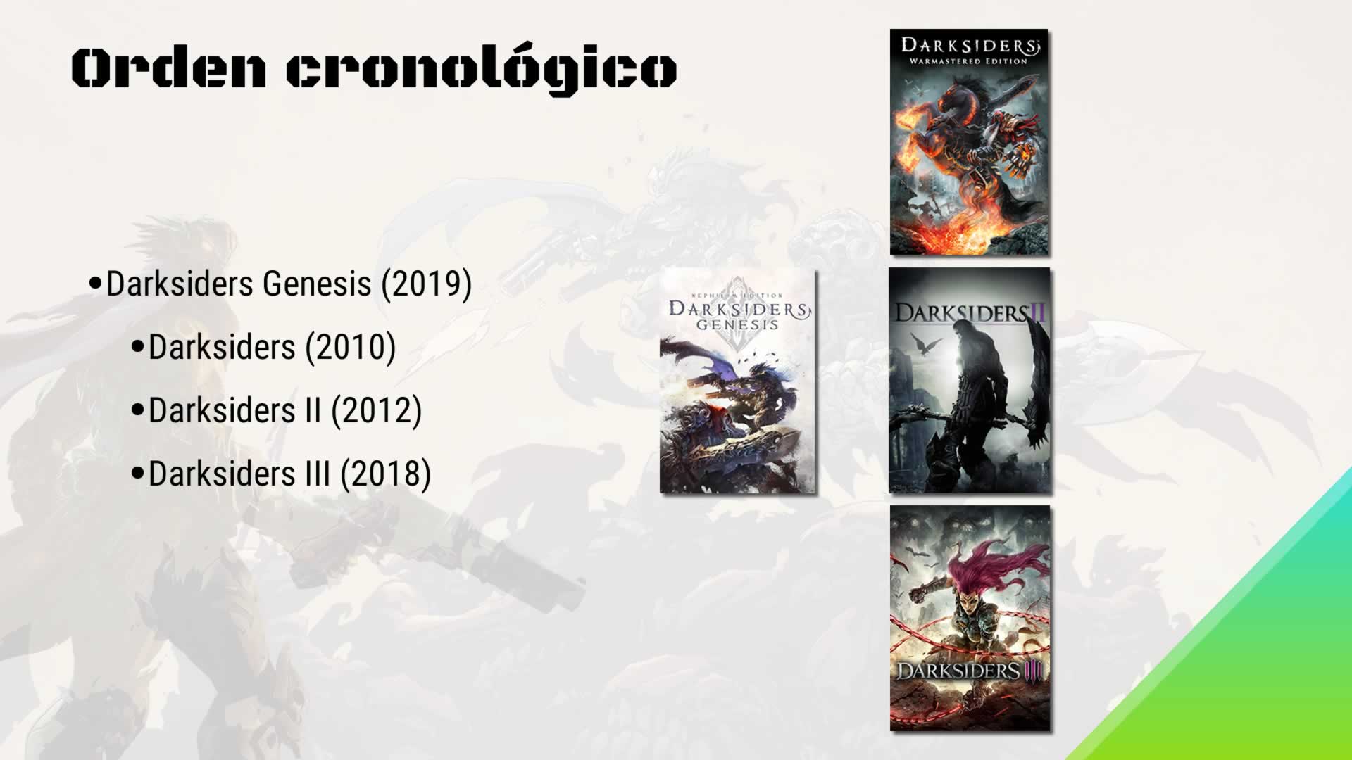 Darksiders Genesis Orden Cronológico